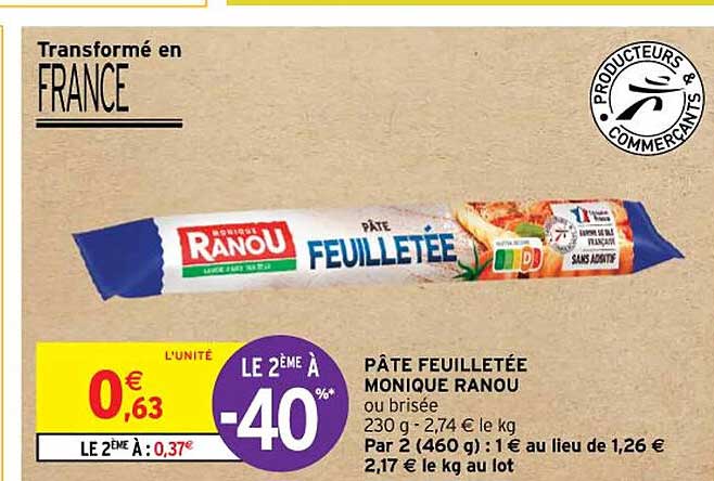 pâte feuilletée monique ranou