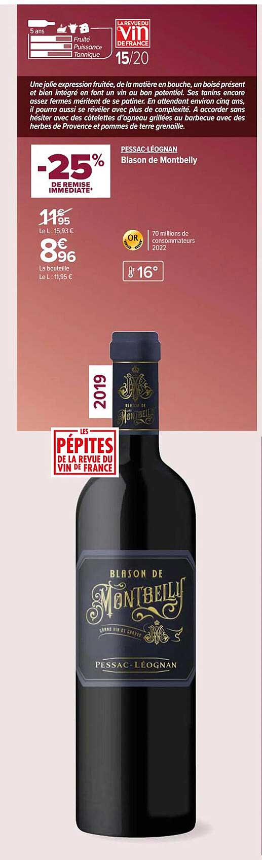 pessac-léognan blason de montbelly