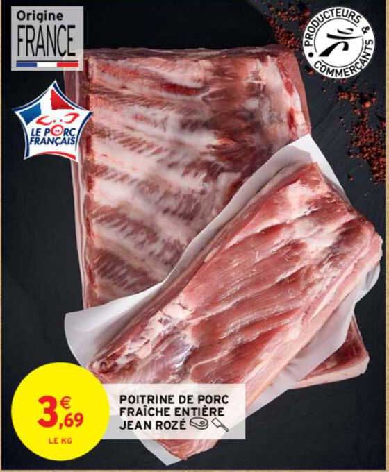 Poitrine De Porc Fraîche Entière Jean Rozé