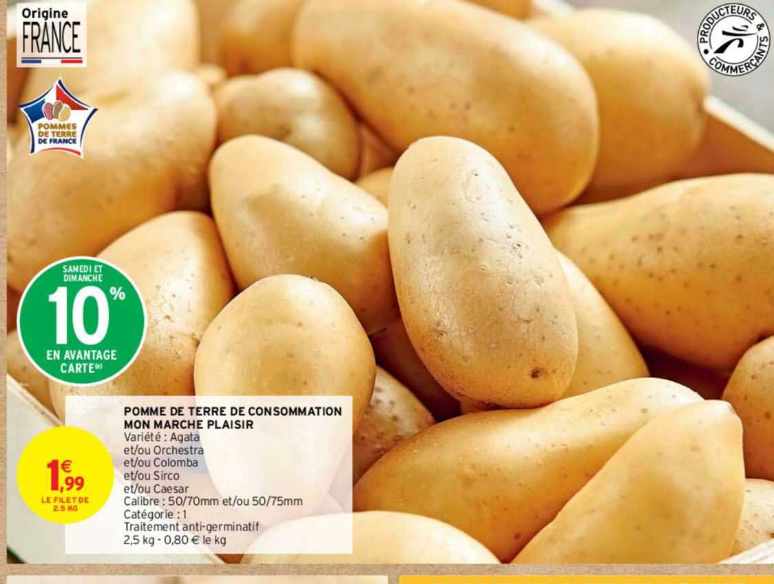 pomme de terre de consommation mon marché plaisir