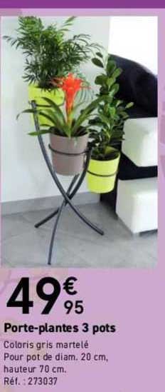 porte-plantes 3 pots