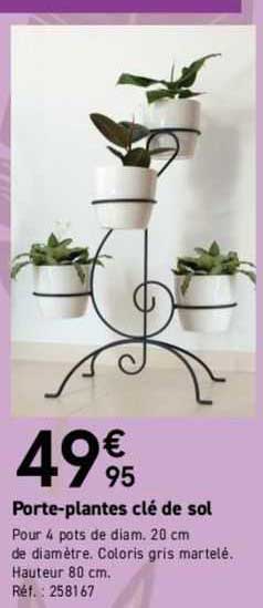 porte-plantes clé de sol