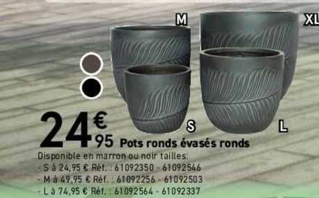 pots ronds évasés ronds