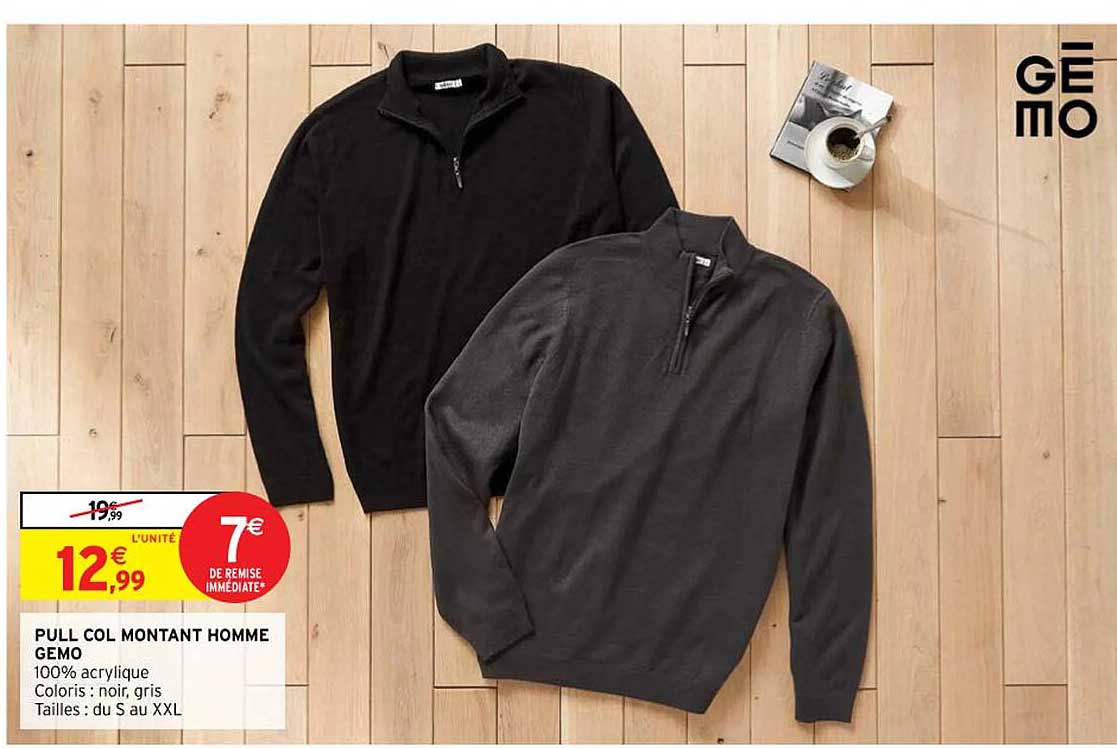 pull col montant homme gemo