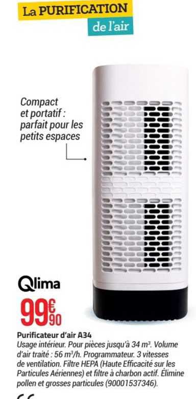 purificateur d'air a34 qlima