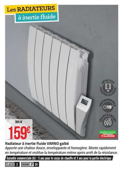radiateur à inertie fluide varno galbé