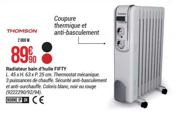 Radiateur Bain D'huile Fifty Thomson