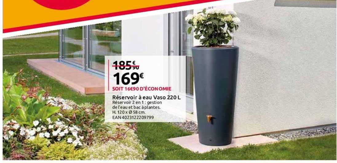 réservoir à eau vaso 220l