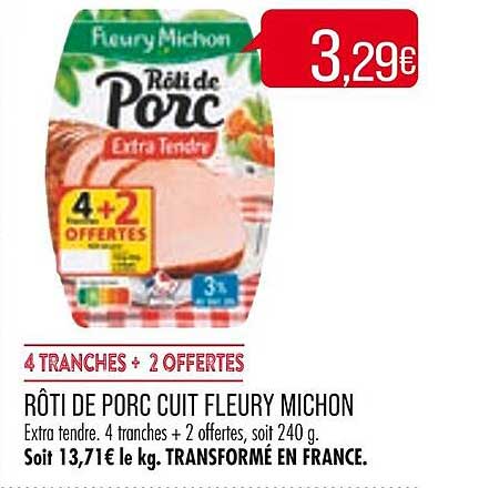 rôti de porc cuit fleury michon