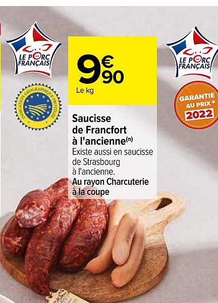 saucisse de francfort à l'ancienne