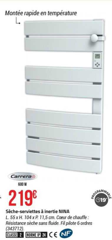 Sèche-serviettes à Inertie Nina