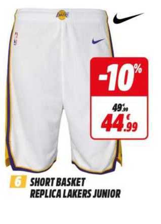 short basket replica lakers junior nike