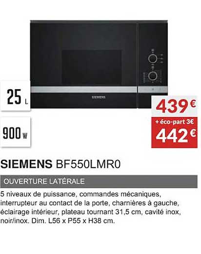 siemens bf550lmr0 ouverture latérale