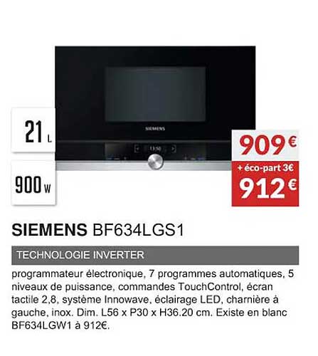 siemens bf634lgs1 technologie inverter