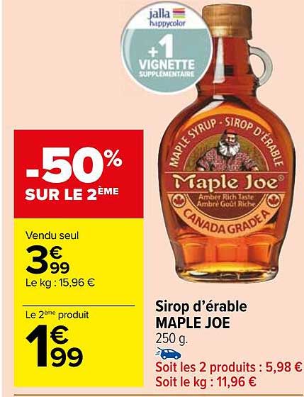 sirop d'érable maple joe