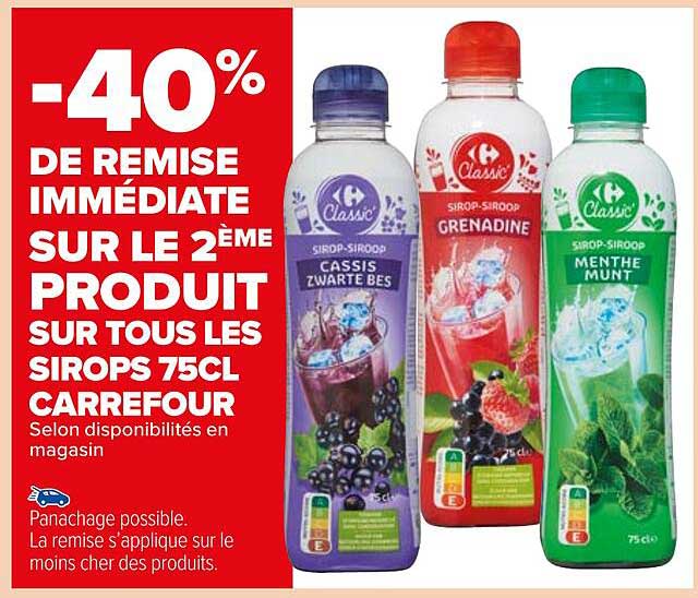 Sirops 75 Cl Carrefour