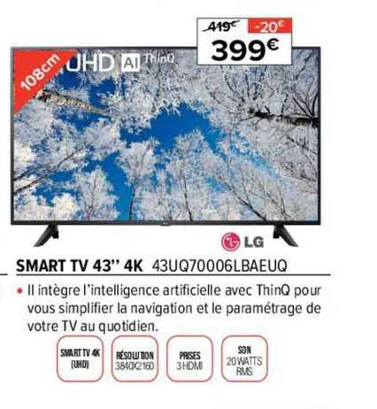 Smart Tv 43" 4k 43uq70006lbaeuq Lg