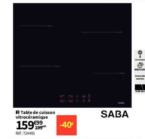 Table De Cuisson Vitrocéramique Saba