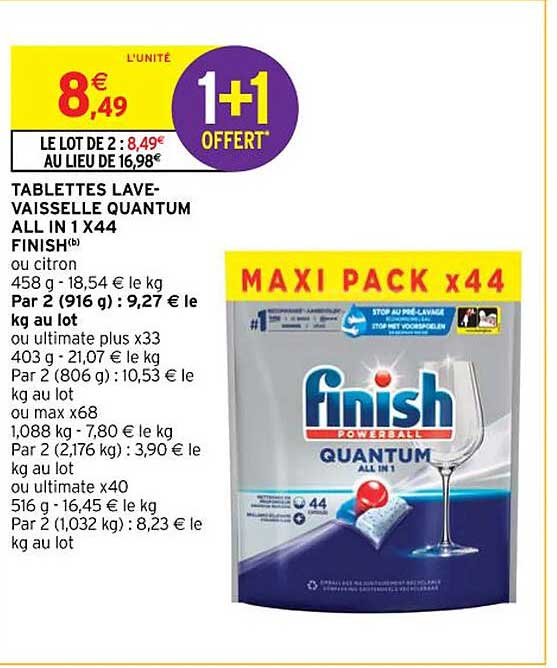 tablettes lave-vaisselle quantum all in 1 x44 finish