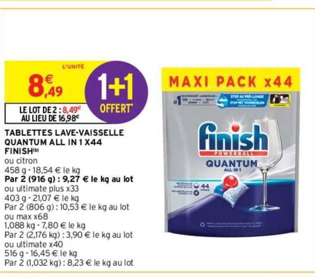 tablettes lave-vaisselle quantum all in 1 x44 finish