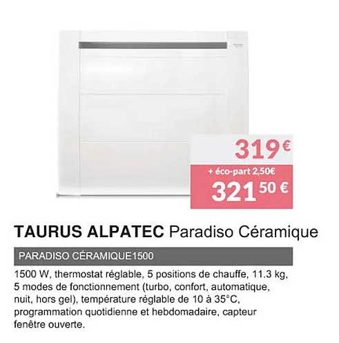taurus alpatec paradiso céramique