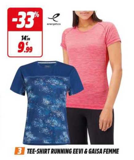 tee-shirt running eevi & gaisa femme energetics