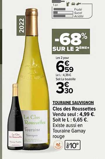 touraine sauvignon clos des roussettes