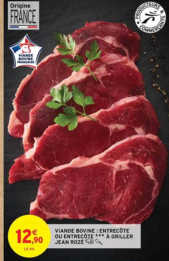 viande bovine : entrecôte ou entrecôte***à griller jean rozé