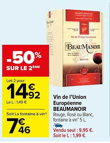 vin de l'union européenne beaumanoir