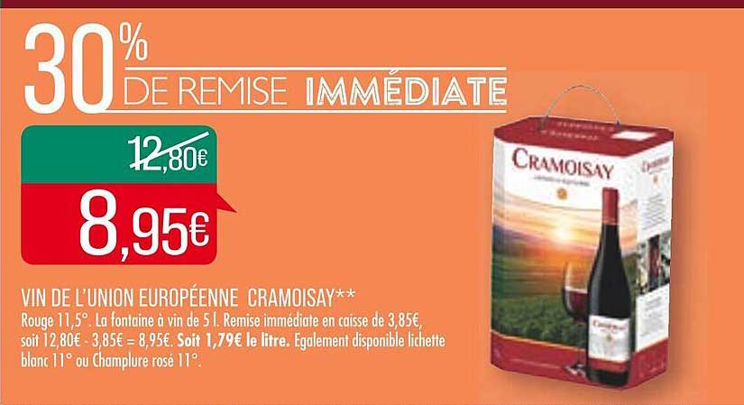 vin de l'union européenne cramoisay
