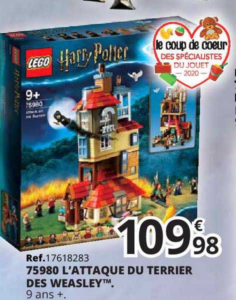 75980 l'attaque du terrier des weasley lego harry potter