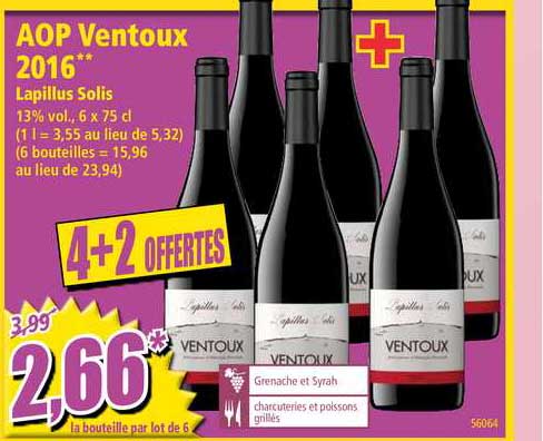 aop ventoux 2016 lapillus solis 4+2 offertes