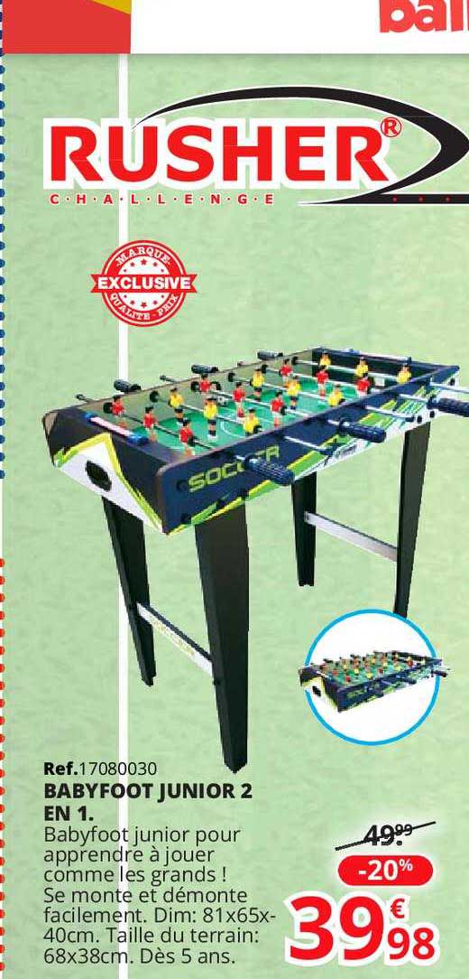 babyfoot junior 2 en 1 rusher
