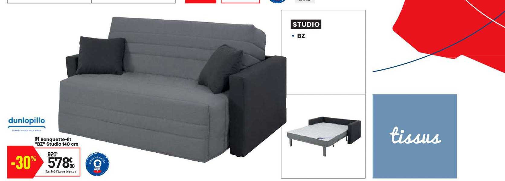 banquette-lit "bz" studio 140 cm