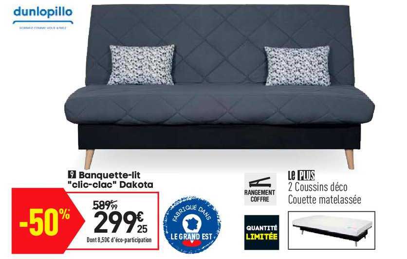banquette-lit "clic-clac" dakota