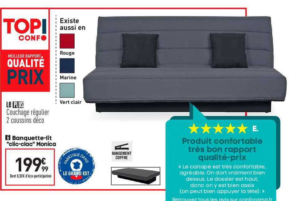 banquette-lit "clic-clac" monica