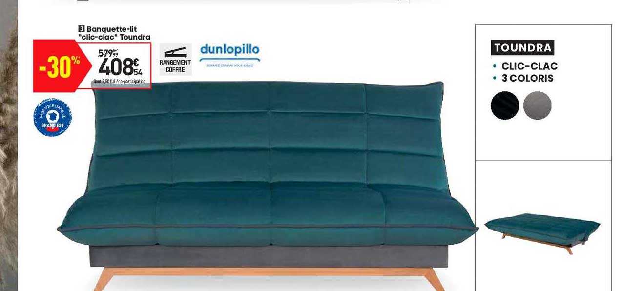 banquette-lit "clic-clac" toundra