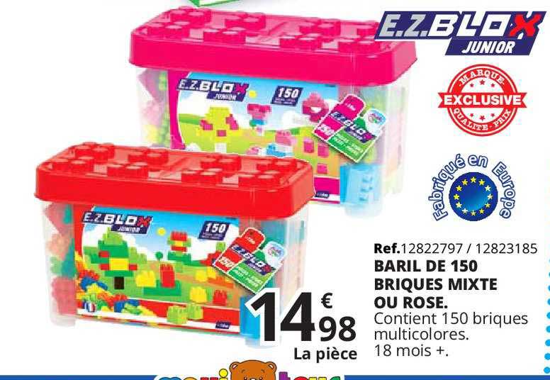 baril de 150 briques mixte ou rose ez blox
