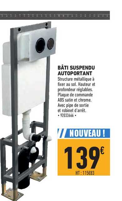 bâti suspendu autoportant