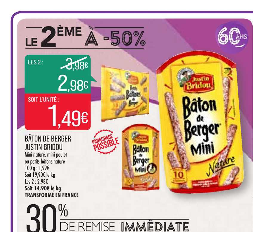 bâton de berger justin bridou le 2ème à -50%