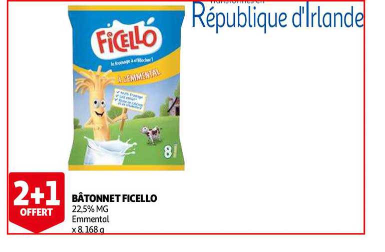 Bâtonnet Ficello 2+1 Offert