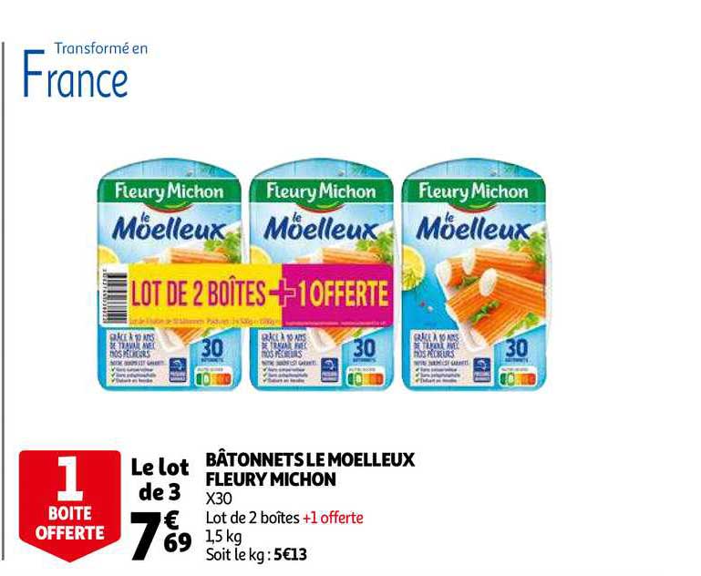 bâtonnets le moelleux fleury michon