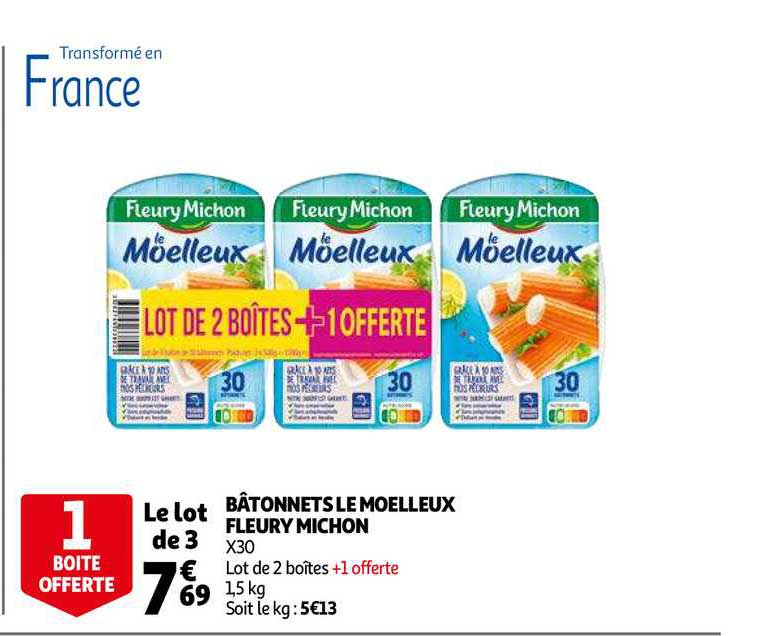 bâtonnets le moelleux fleury michon