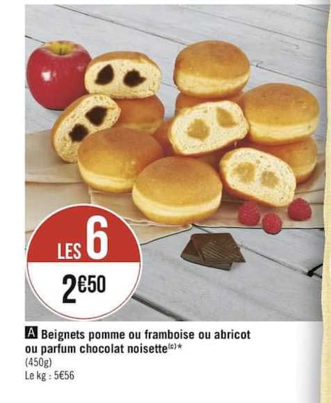 Beignets Pomme Ou Framboises Ou Abricot Ou Parfum Chocolat Noisette
