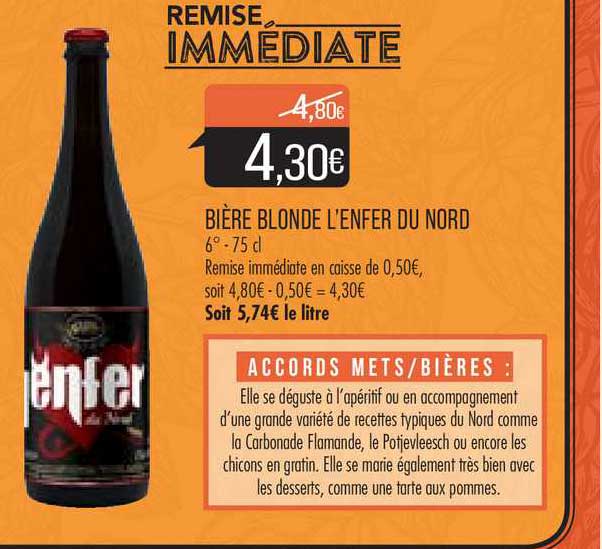 bière blonde l'enfer du nord