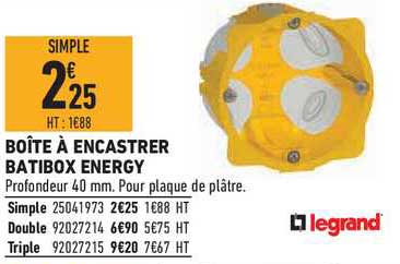 boîte à encastrer batibox energy legrand