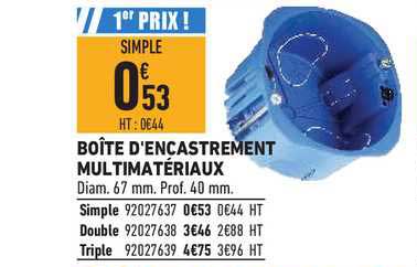 boîte d'encastrement multimatériaux