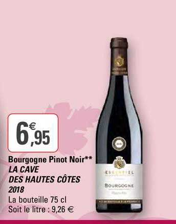bourgogne pinot noir la cave des hautes côtes 2018