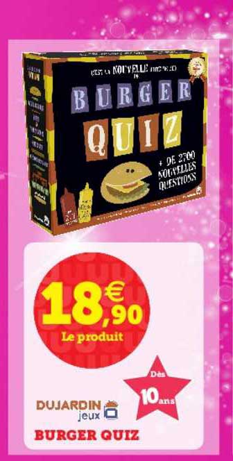 Burger Quiz Dujardin Jeux
