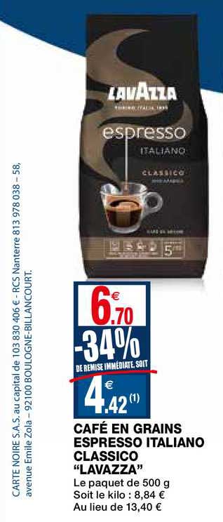 Café En Grains Espresso Italiano Classico "lavazza"